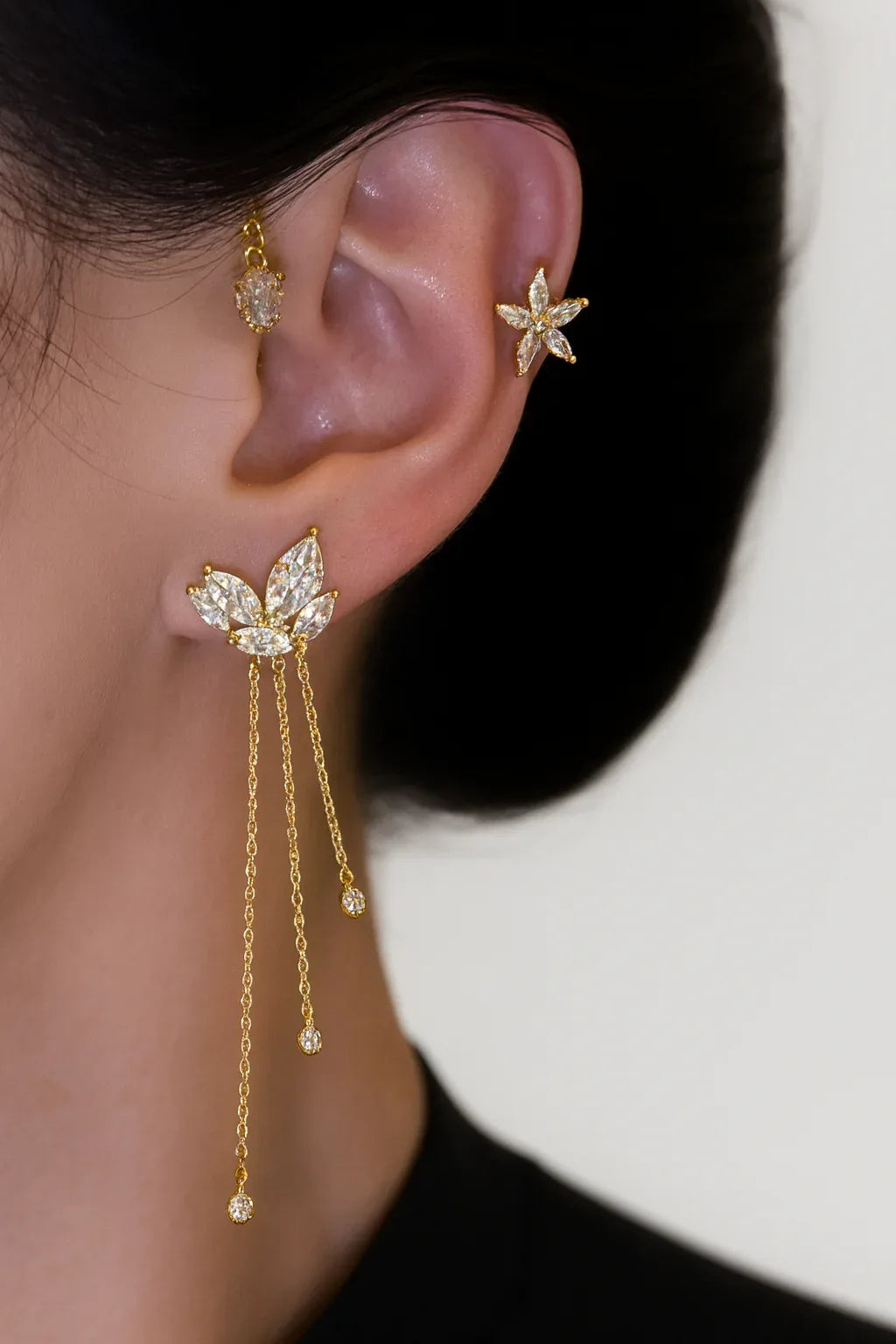Aurora Starfall Ear Cuff - Rose & Mews