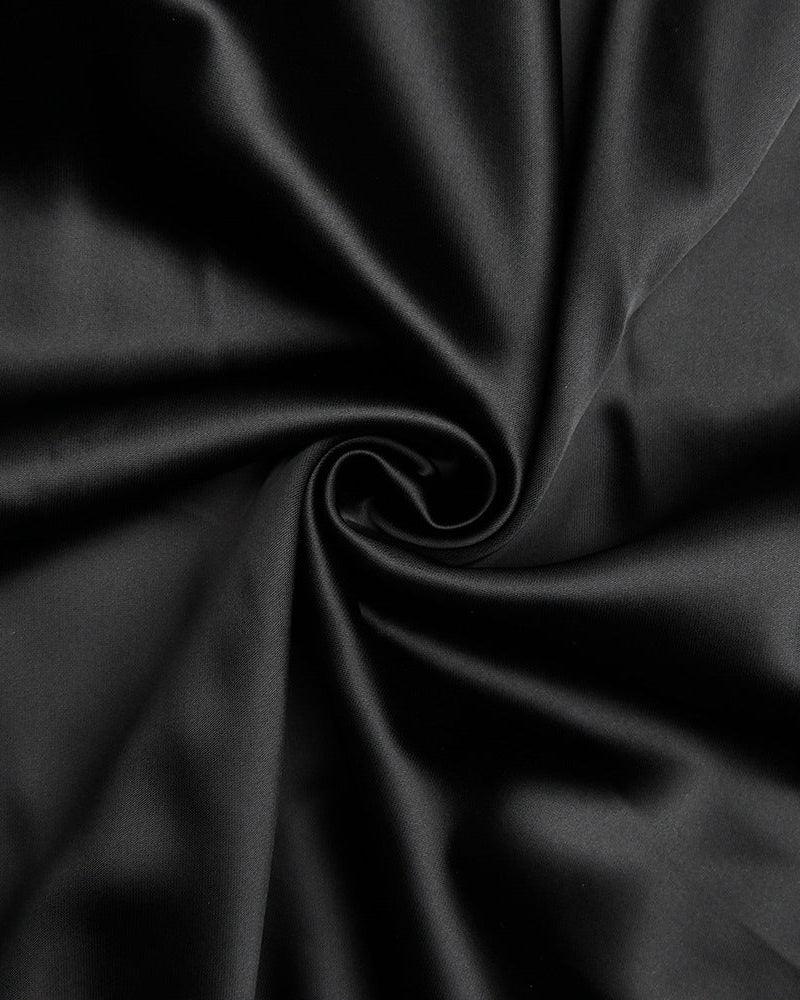 Black satin maxi dress with cowl neckline, Delphine Rose by Rose & Mews