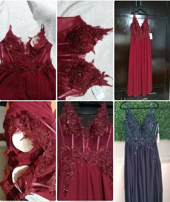 Beaded Chiffon Prom Gown Rosalind Rose