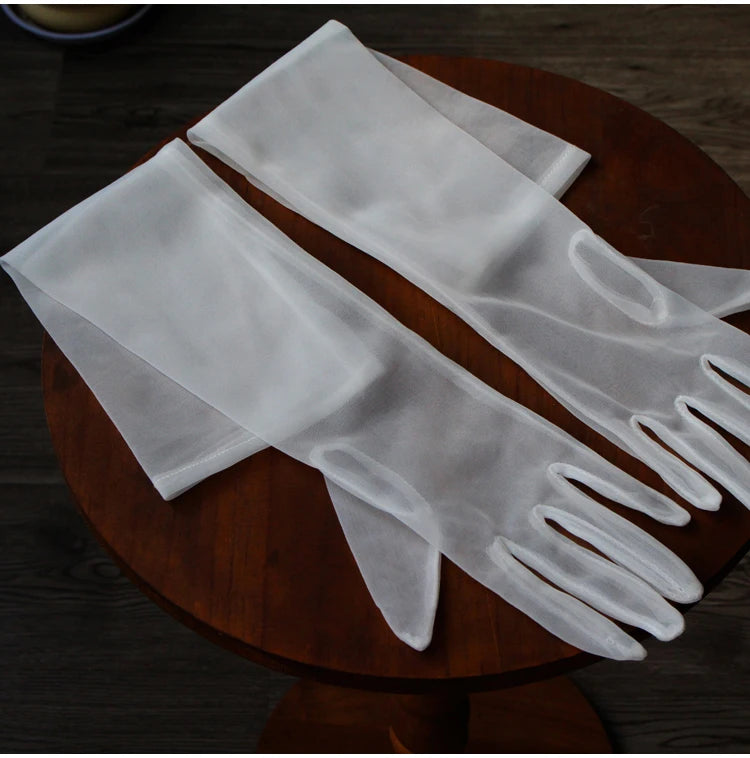 Soft Tulle Opera Bridal Gloves Seraphina Rose