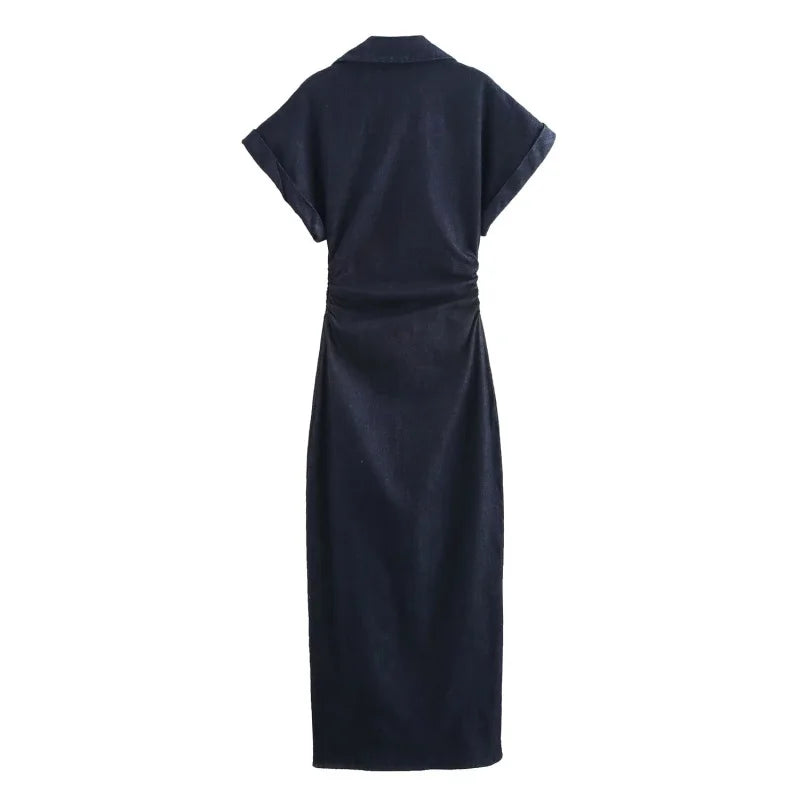 Denim Midi Dress Elena Rose
