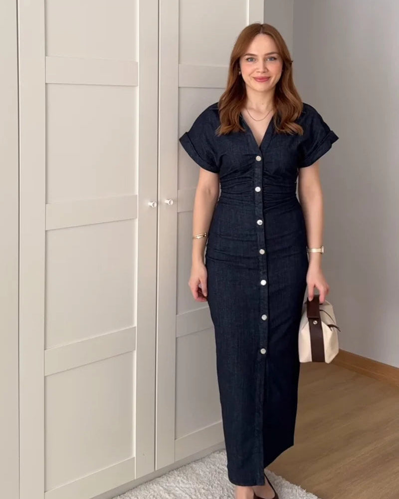 Denim Midi Dress Elena Rose