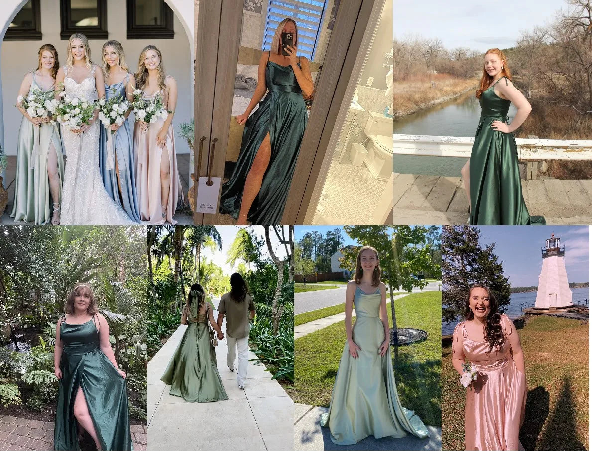 Satin A-Line Prom Gown Isabeau Rose