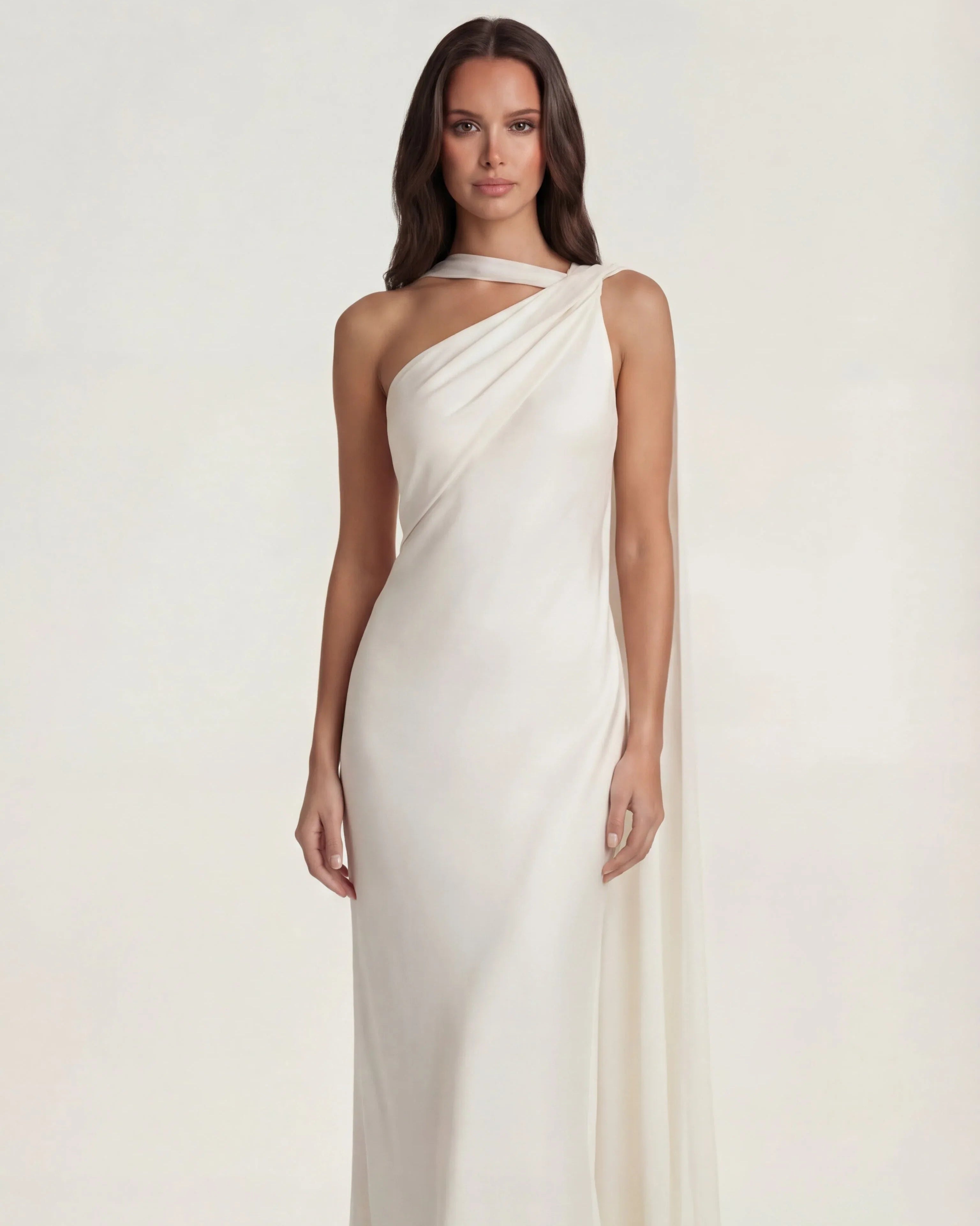 Satin Slip Maxi Dress Beatrice Rose - Rose & Mews