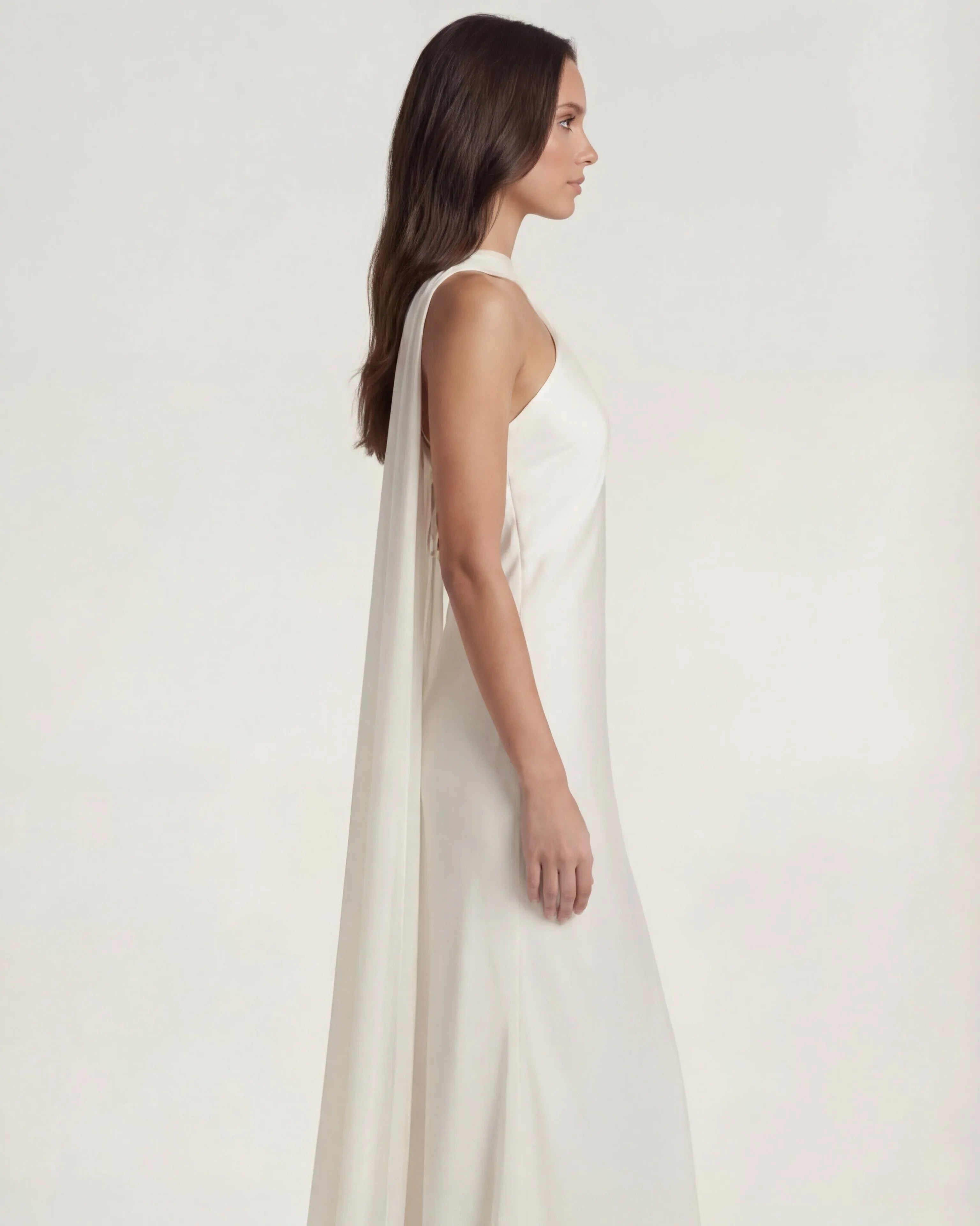Satin Slip Maxi Dress Beatrice Rose - Rose & Mews