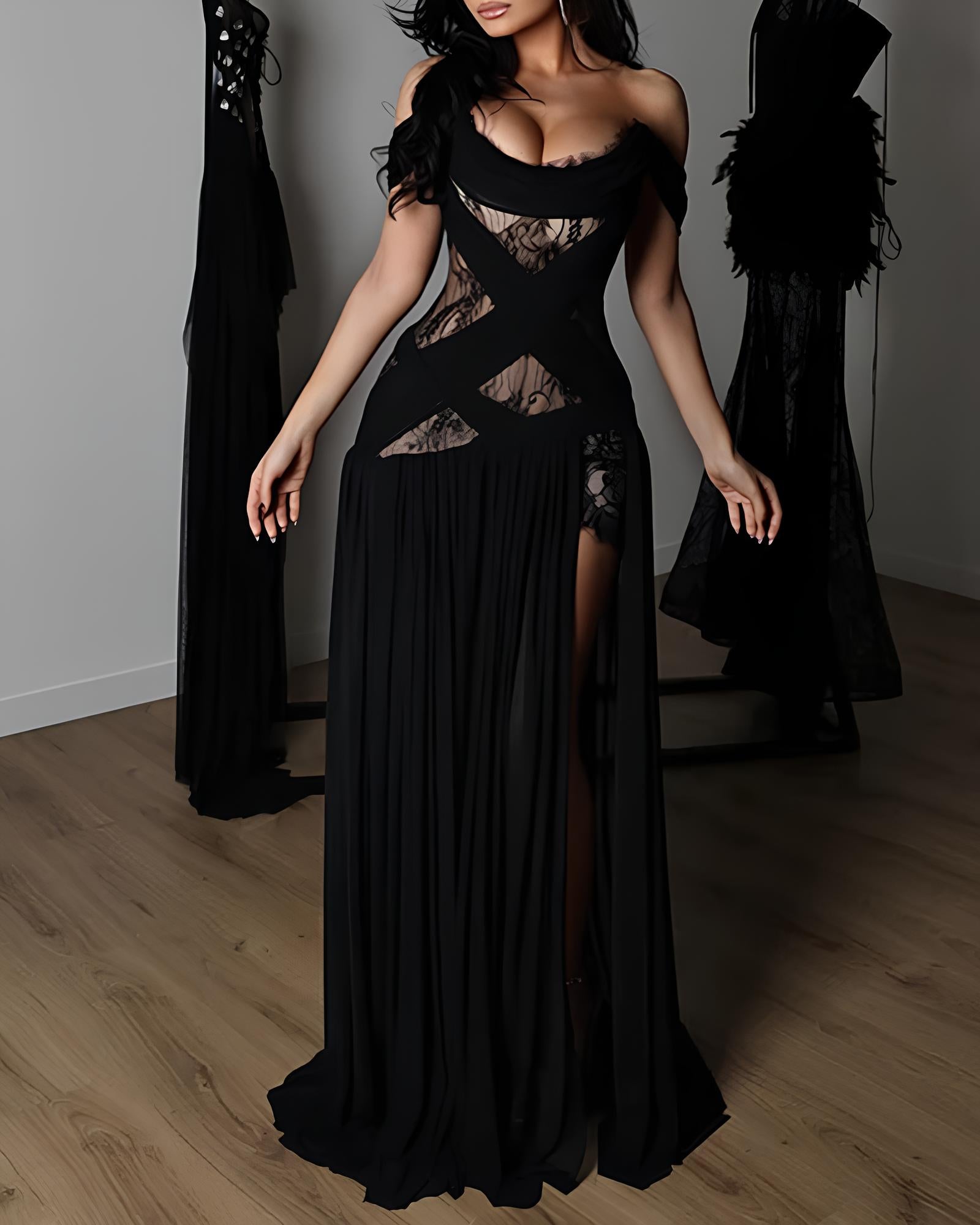 Lace Corset Maxi Dress Elvira Rose