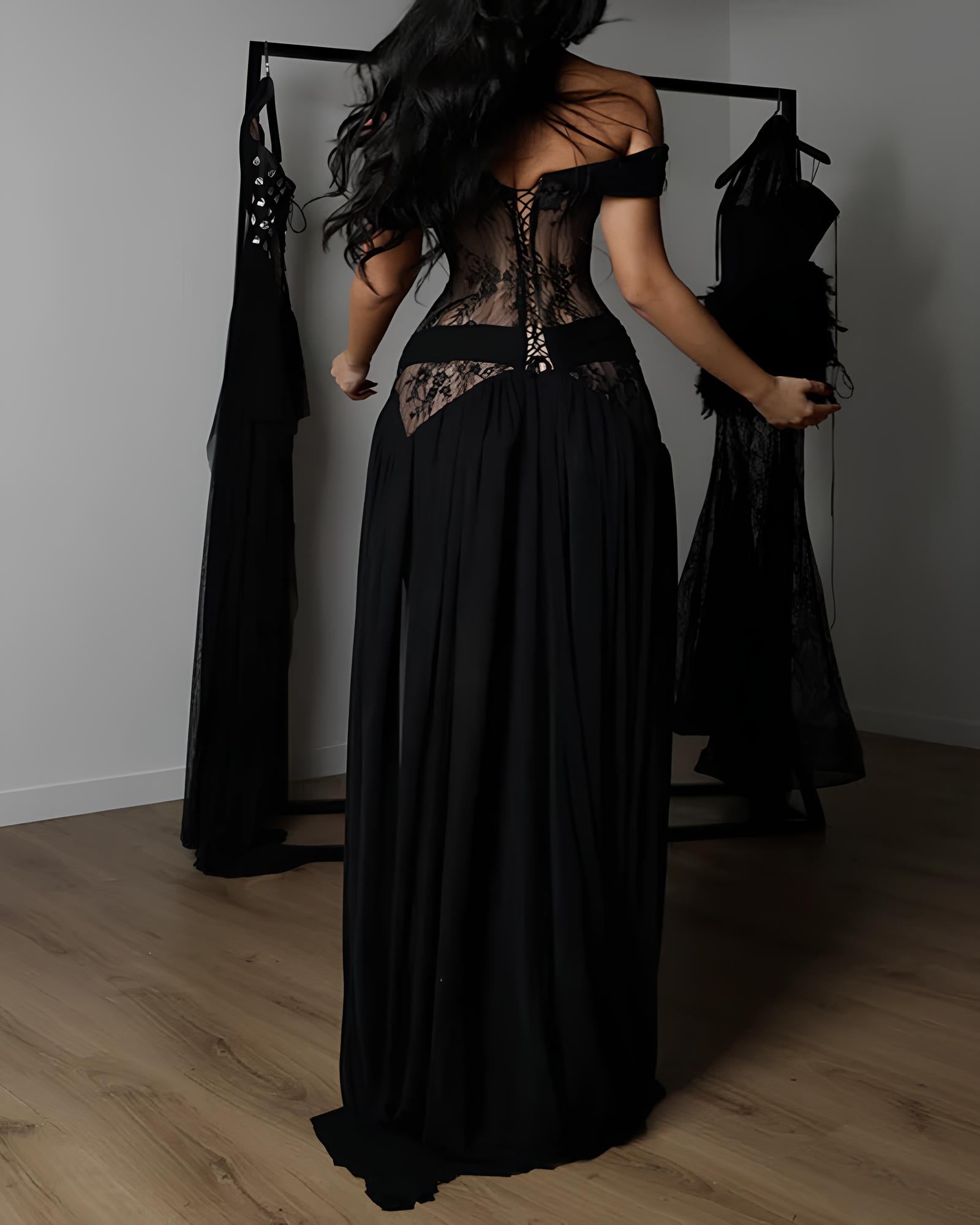 Lace Corset Maxi Dress Elvira Rose
