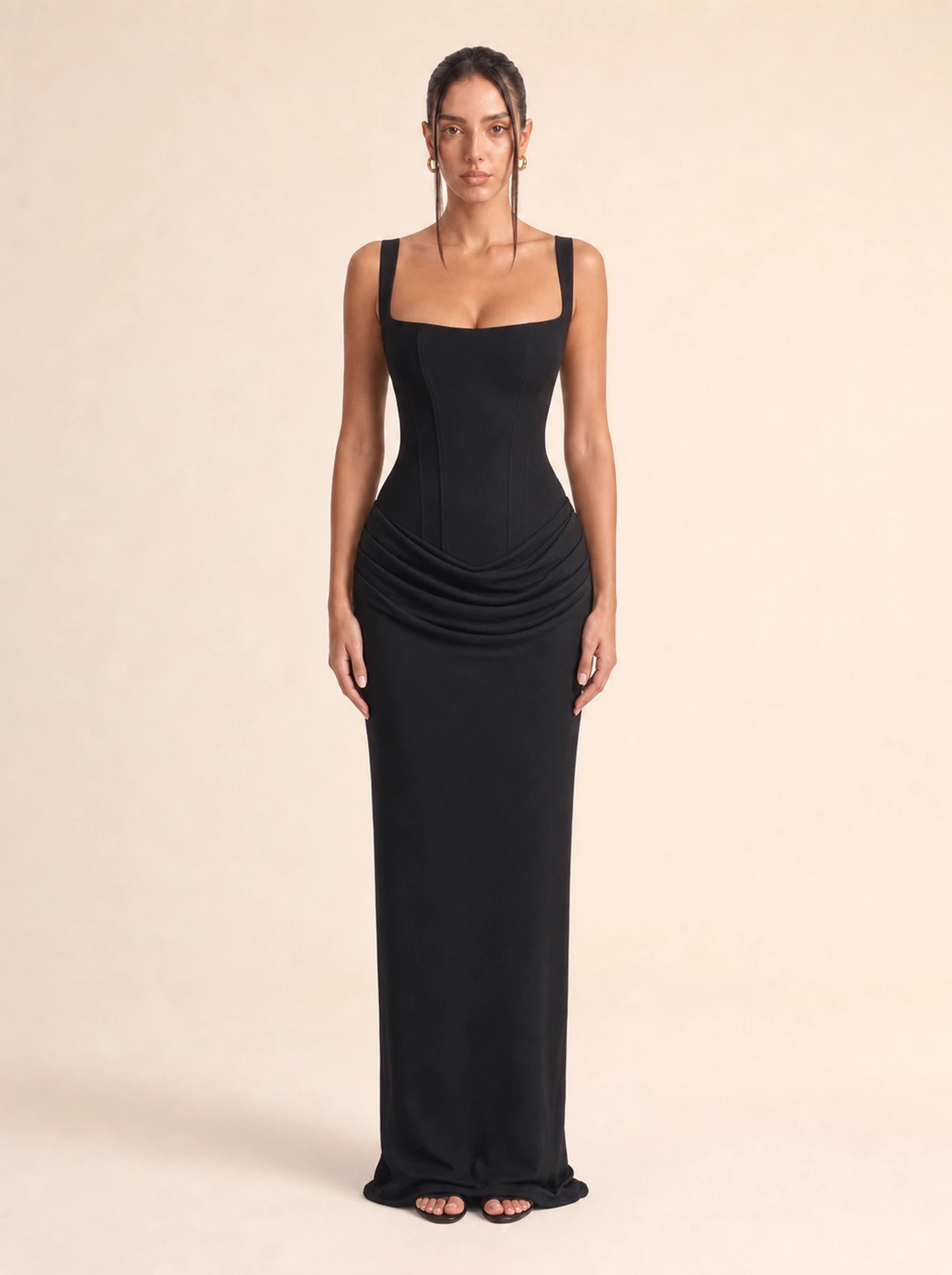 what is a bodycon dress uk Ruched Valentina Rose Dresses and Jumpsuits Color:silver/AB Long Sleeve Scoop Neck