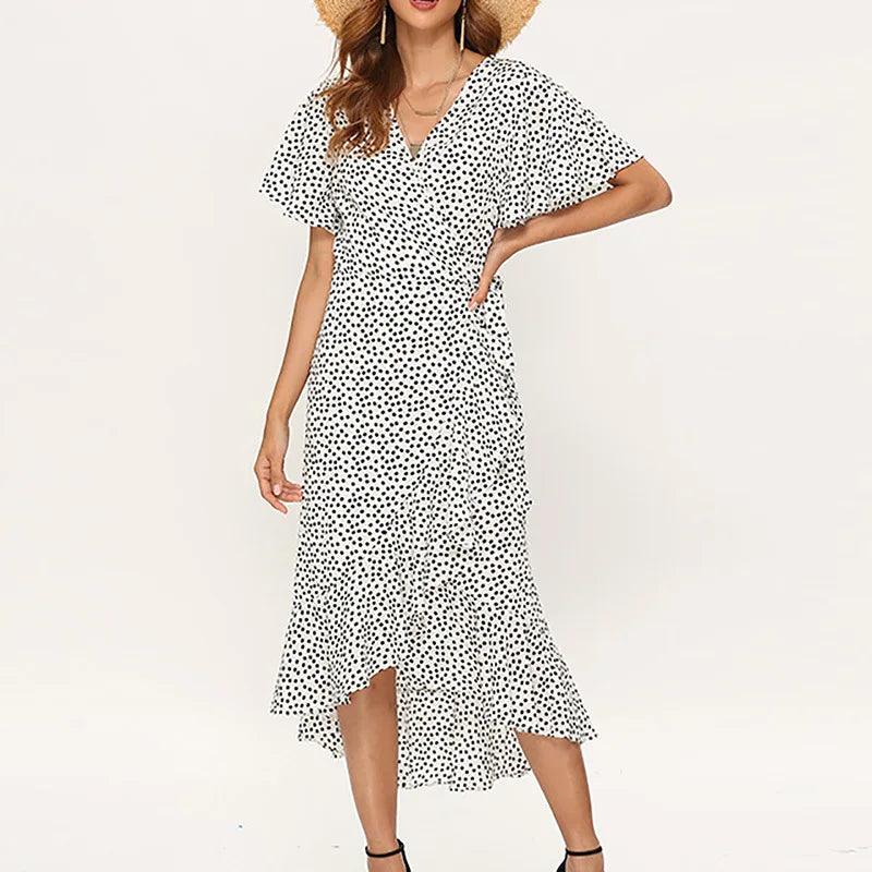 Chiffon Boho Wrap Maxi Dress Aurelia Rose
