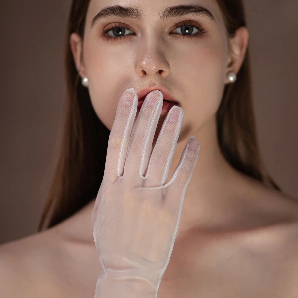 Soft Tulle Opera Bridal Gloves Seraphina Rose