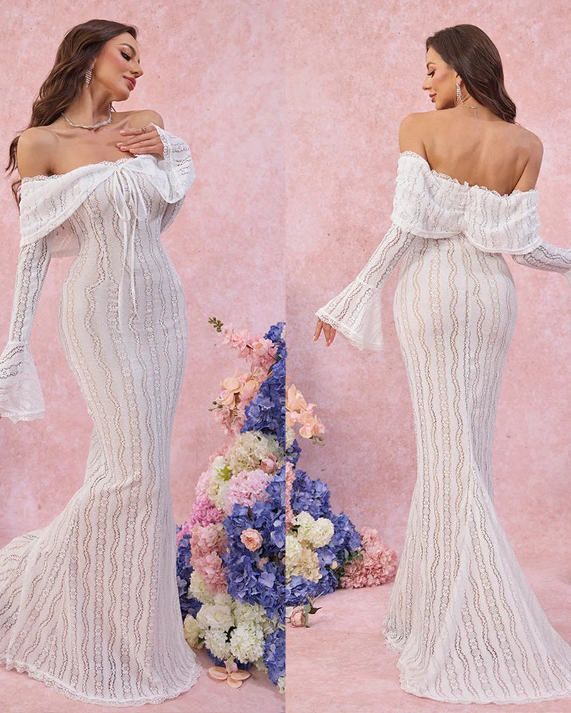 Lace Long Sleeve Gown Seraphina Rose