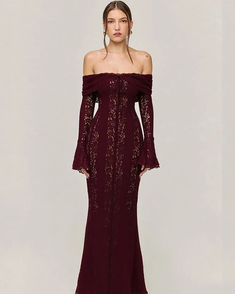 Lace Long Sleeve Gown Seraphina Rose
