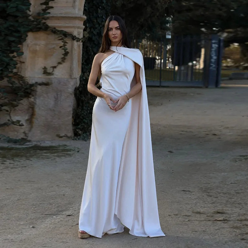 Satin Halter Dress Margot Rose