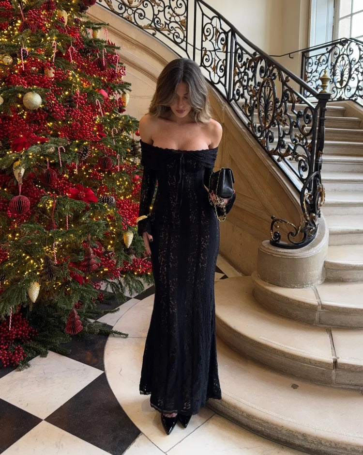 Lace Long Sleeve Gown Seraphina Rose
