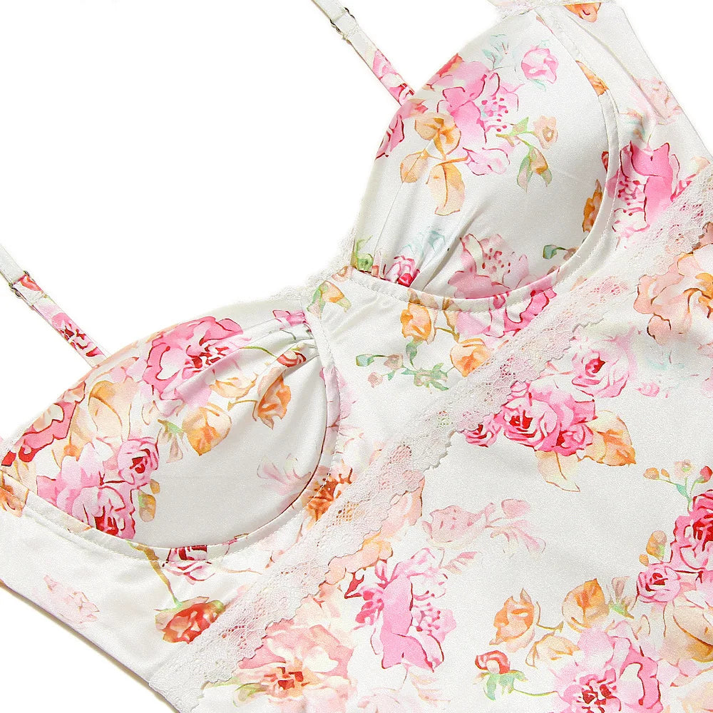 Floral Spaghetti Strap Maxi Dress Celeste Rose