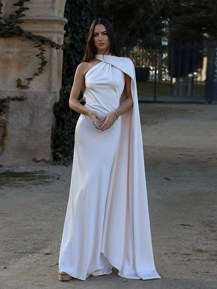 Satin Halter Dress Margot Rose