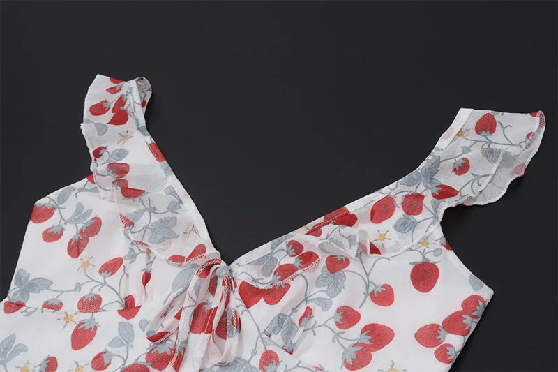 Floral Print Backless Maxi Dress Solène Rose