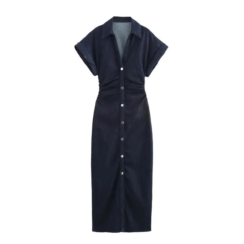 Denim Midi Dress Elena Rose