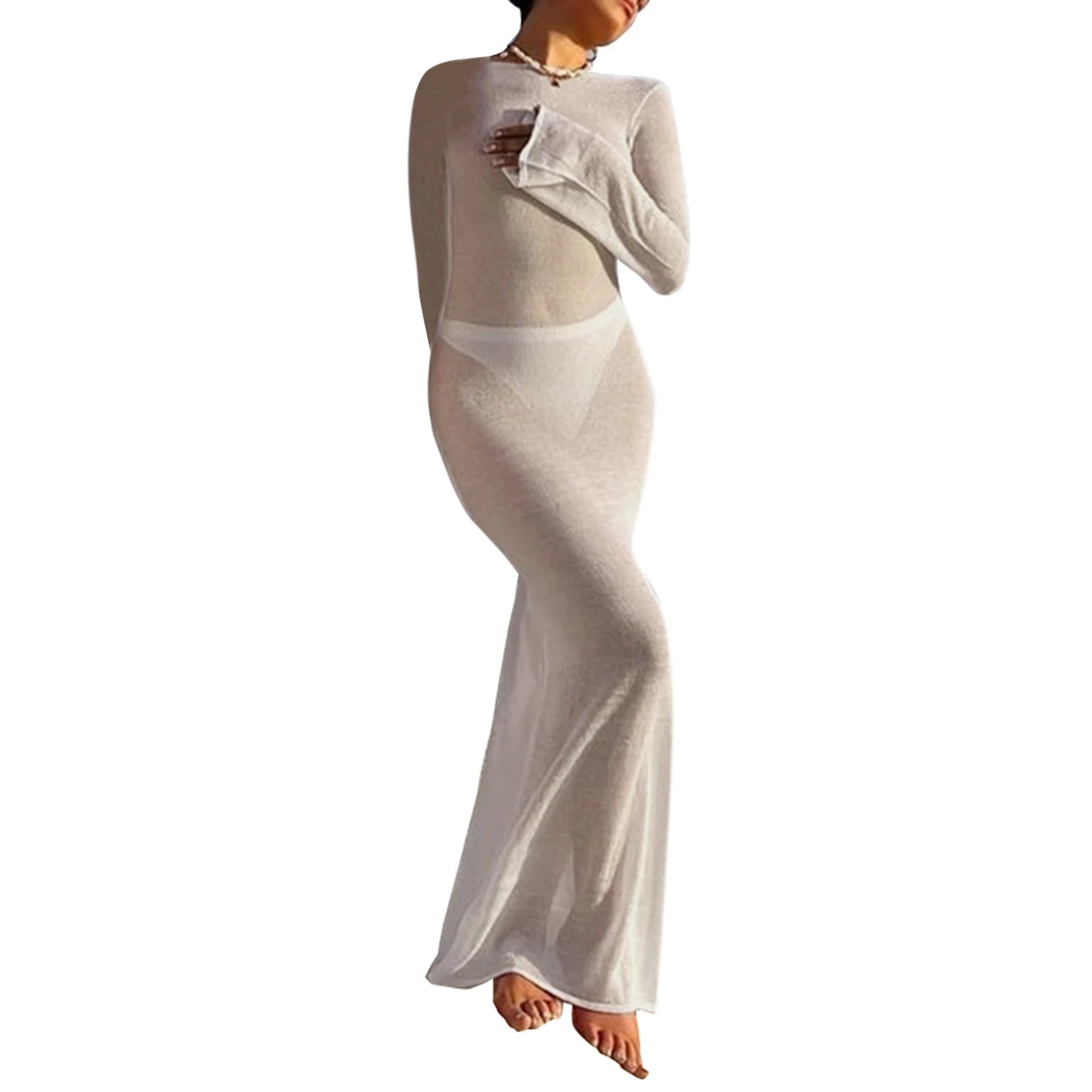 Sheer Beach Cover-Up Dress Aria Rose
