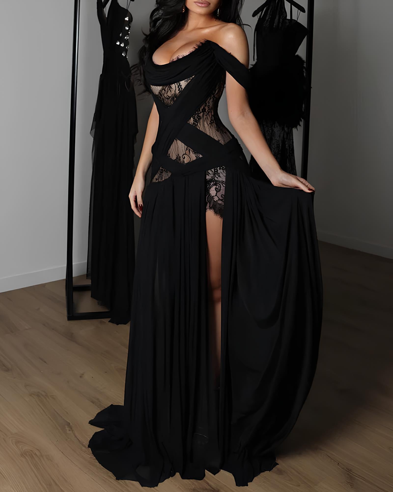 Lace Corset Maxi Dress Elvira Rose